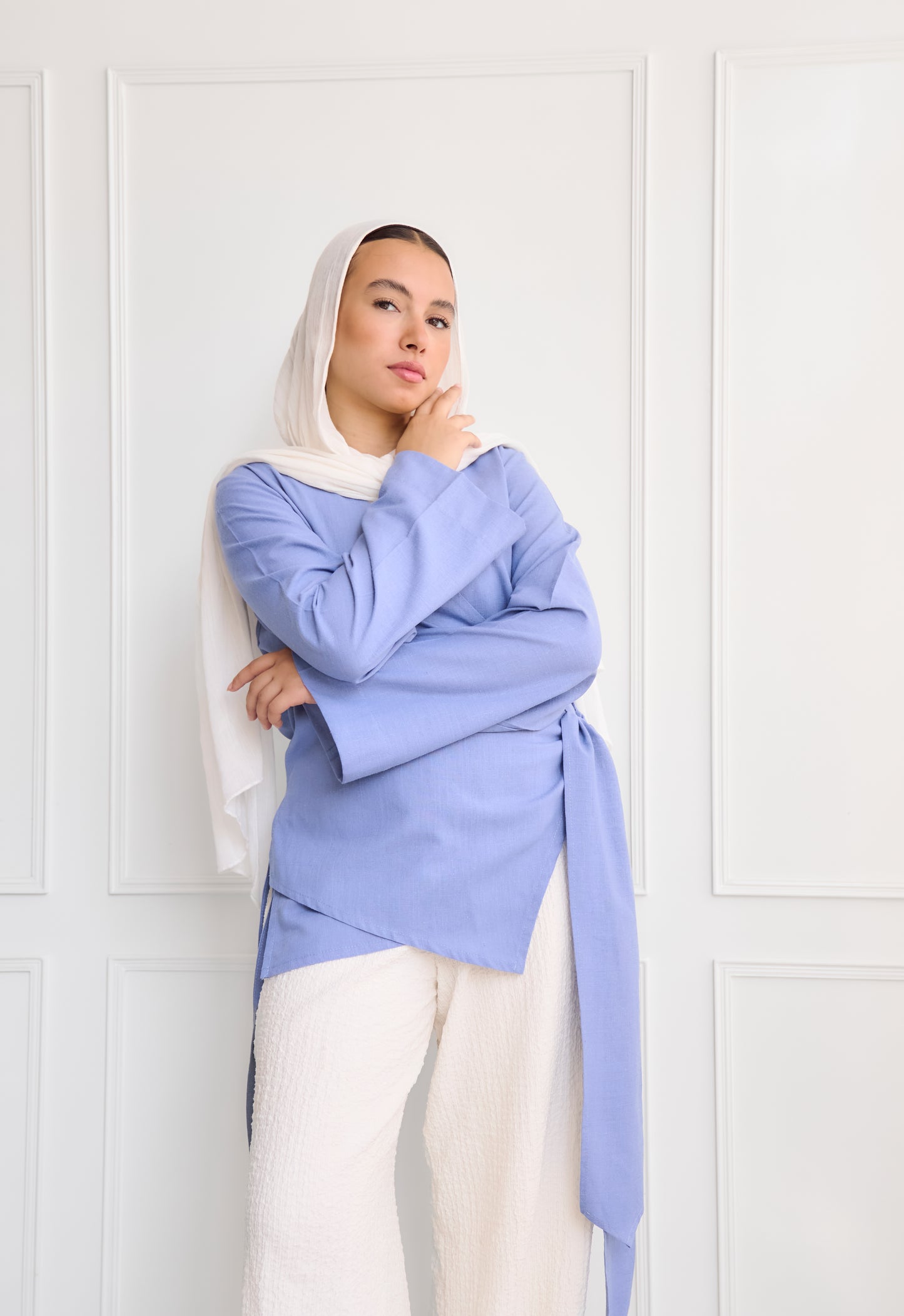 Dusty blue Sundown Wrap Cardigan