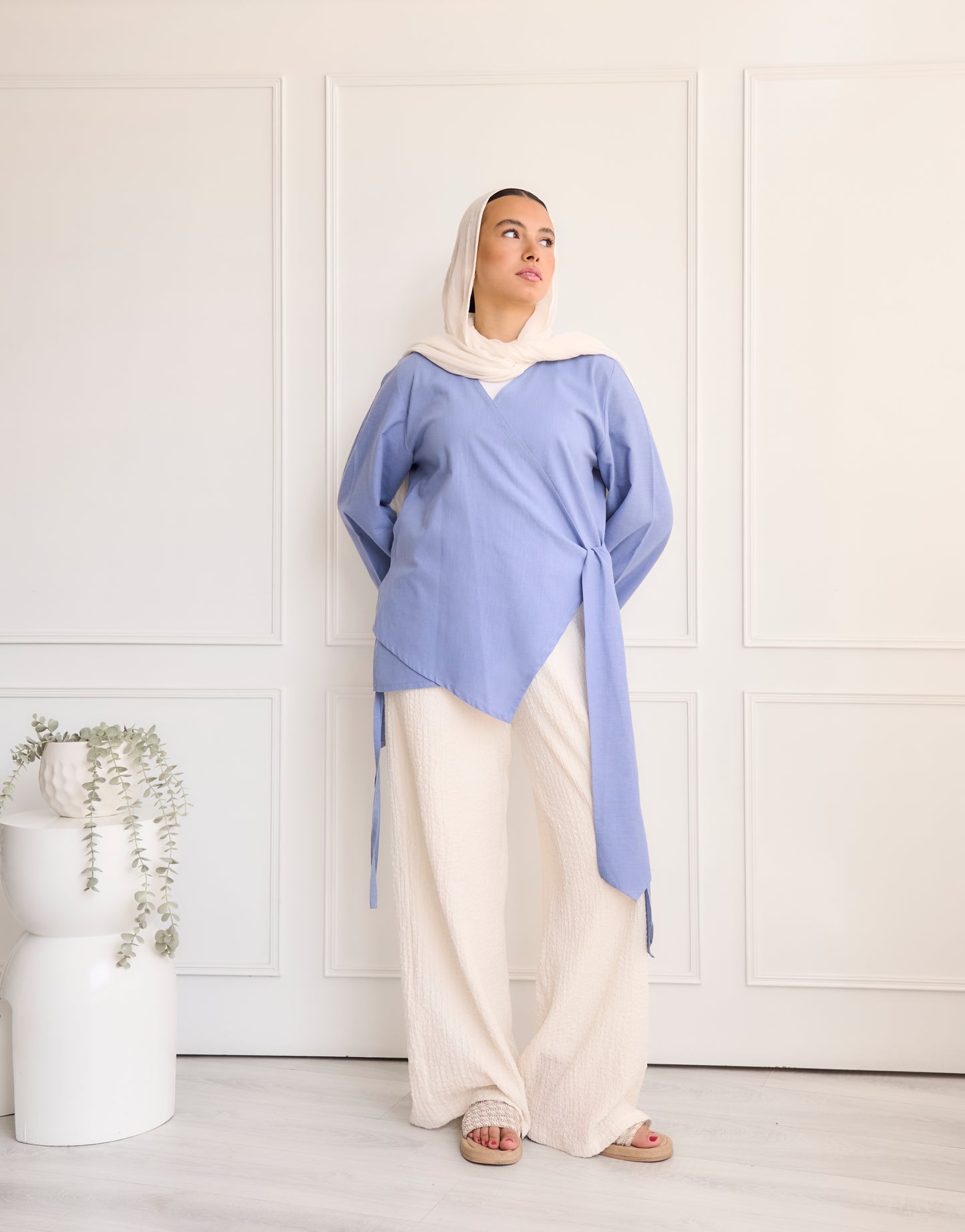 Dusty blue Sundown Wrap Cardigan