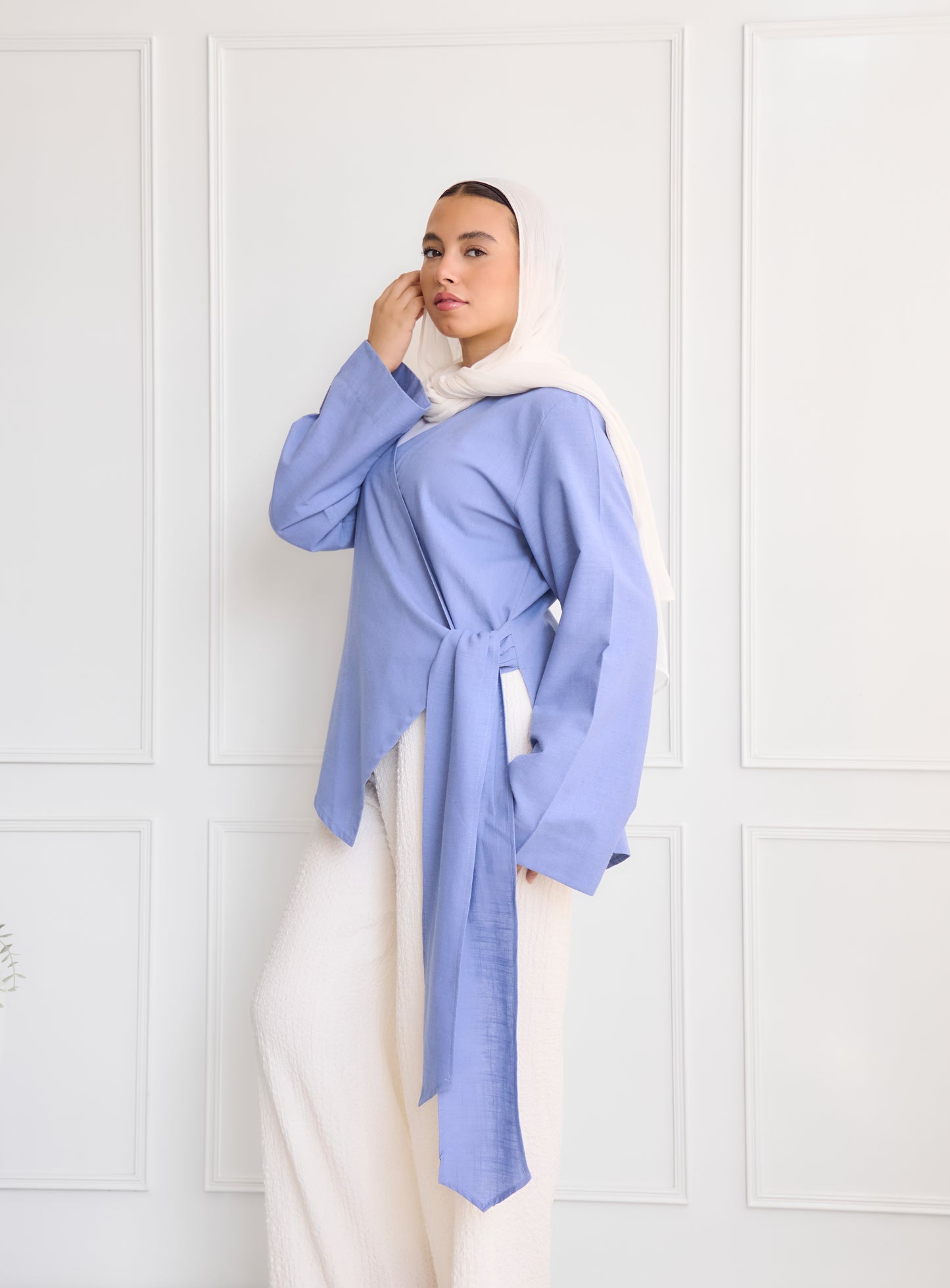 Dusty blue Sundown Wrap Cardigan