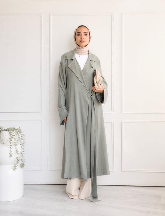 Sage green Oasis Wrap Kimono