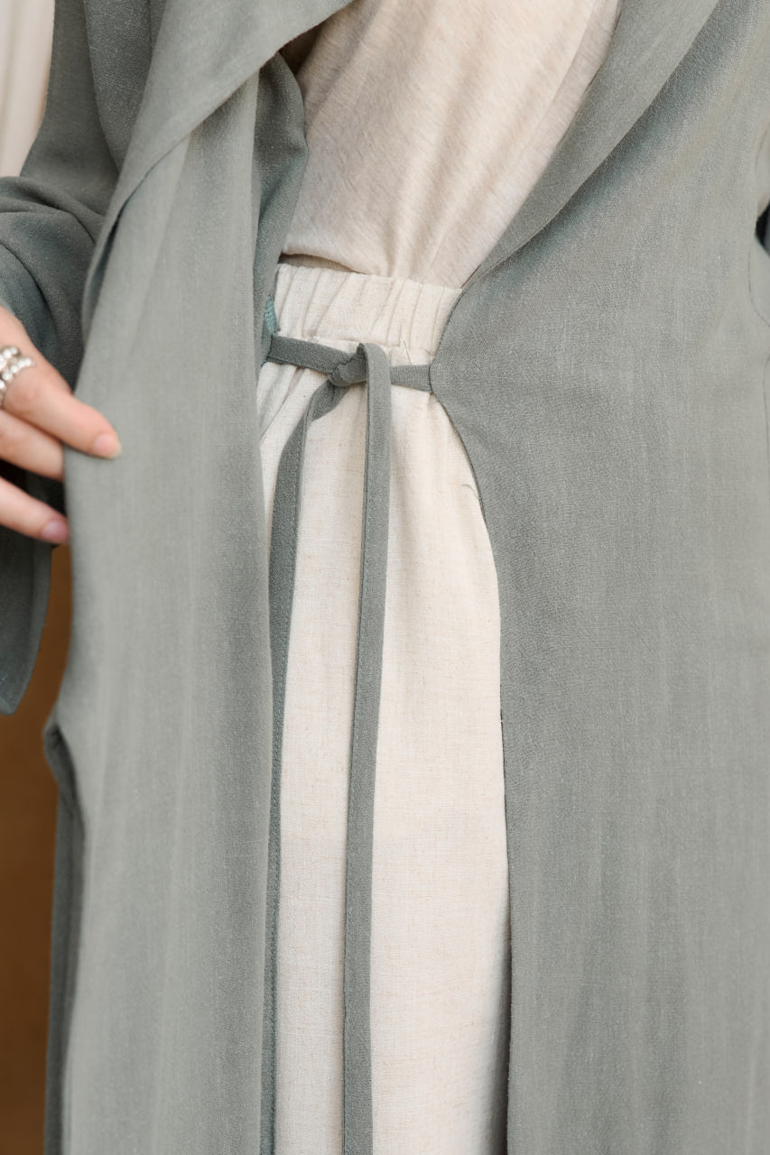 Sage green Oasis Wrap Kimono