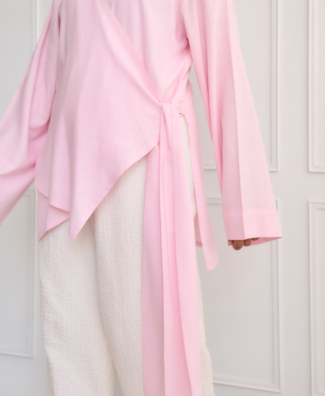 Pink Sundown Wrap Cardigan