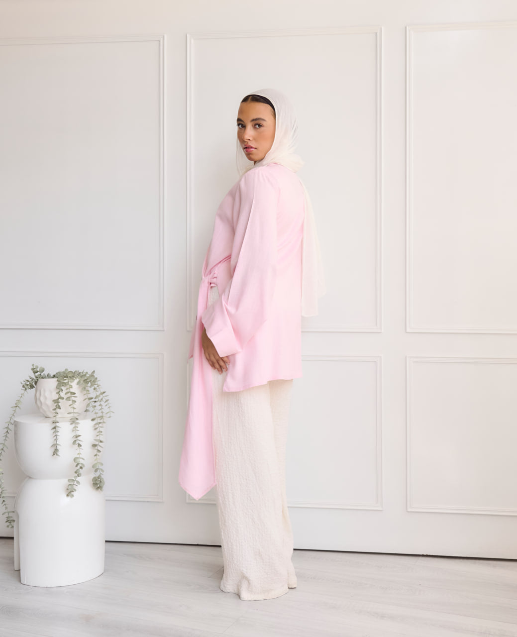 Pink Sundown Wrap Cardigan