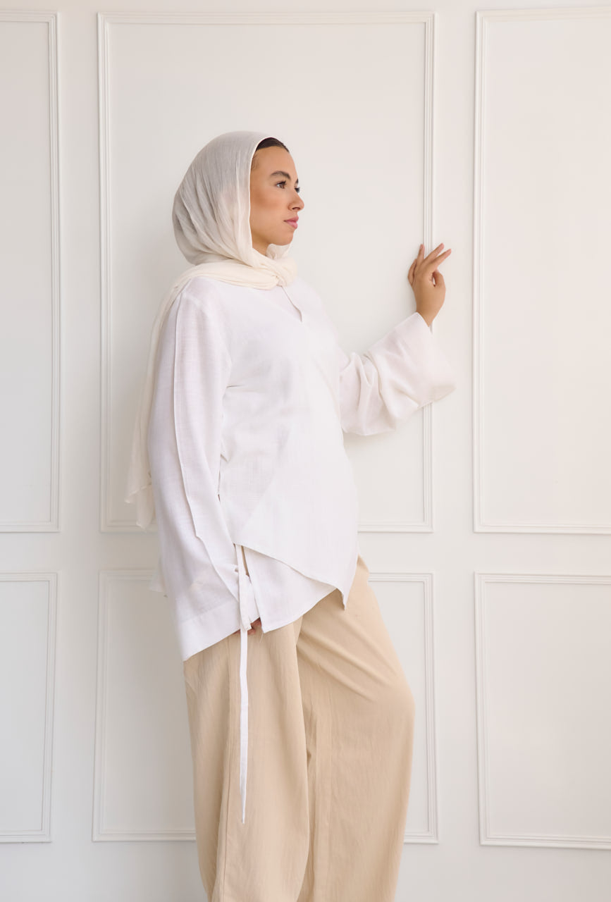 White Sundown Wrap Cardigan