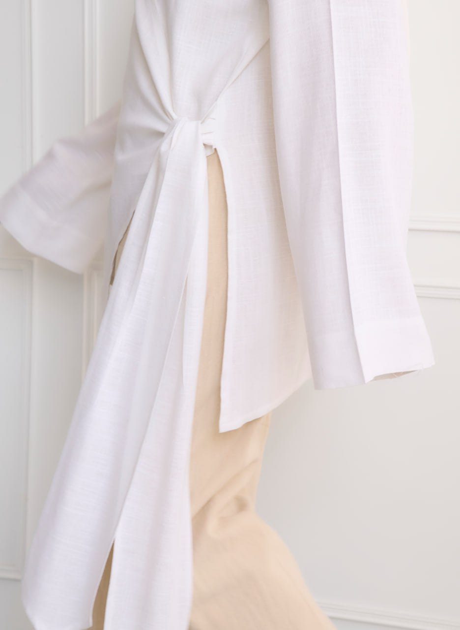 White Sundown Wrap Cardigan