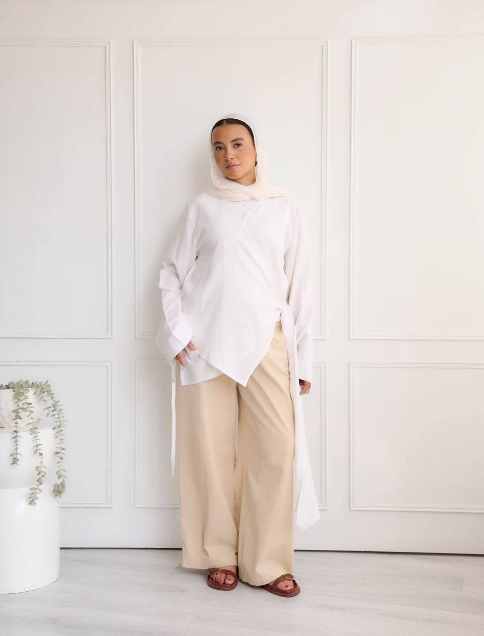 White Sundown Wrap Cardigan